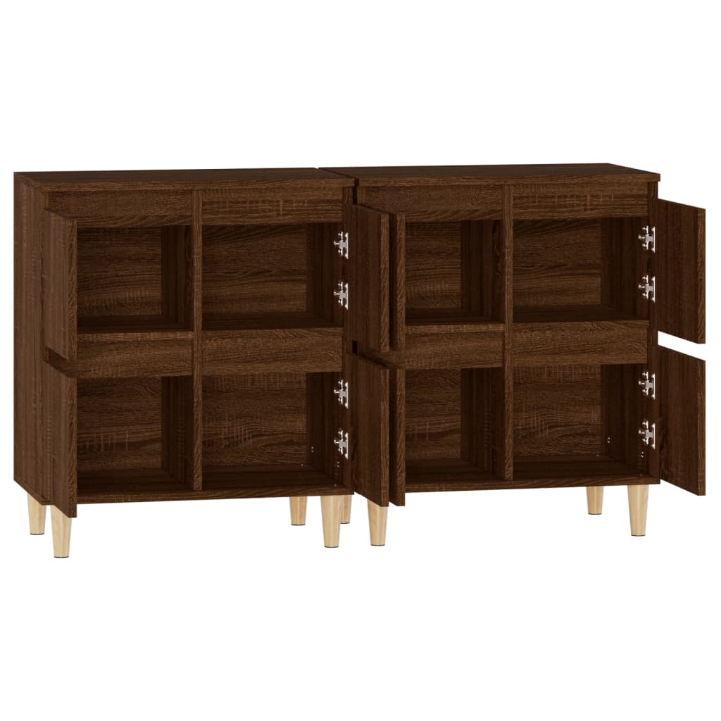 Sideboards 2 pcs Brown Oak 60x35x70 cm Engineered Wood