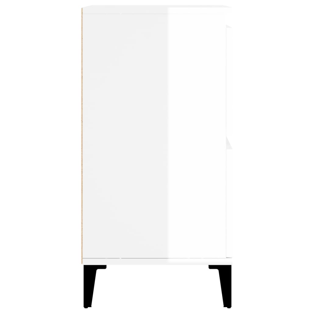 Sideboards 2 pcs High Gloss White 60x35x70 cm Engineered Wood