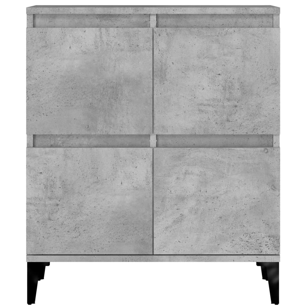 Sideboard 2 pcs Concrete Grey 60x35x70 cm Engineered Wood