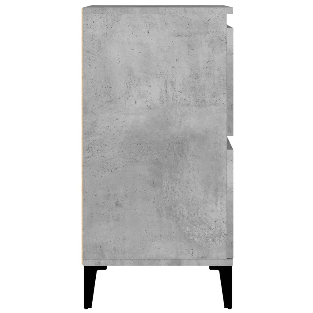 Sideboard 2 pcs Concrete Grey 60x35x70 cm Engineered Wood