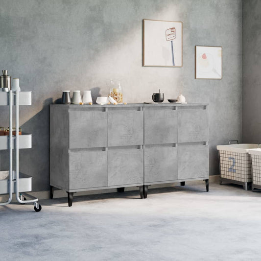 Sideboard 2 pcs Concrete Grey 60x35x70 cm Engineered Wood