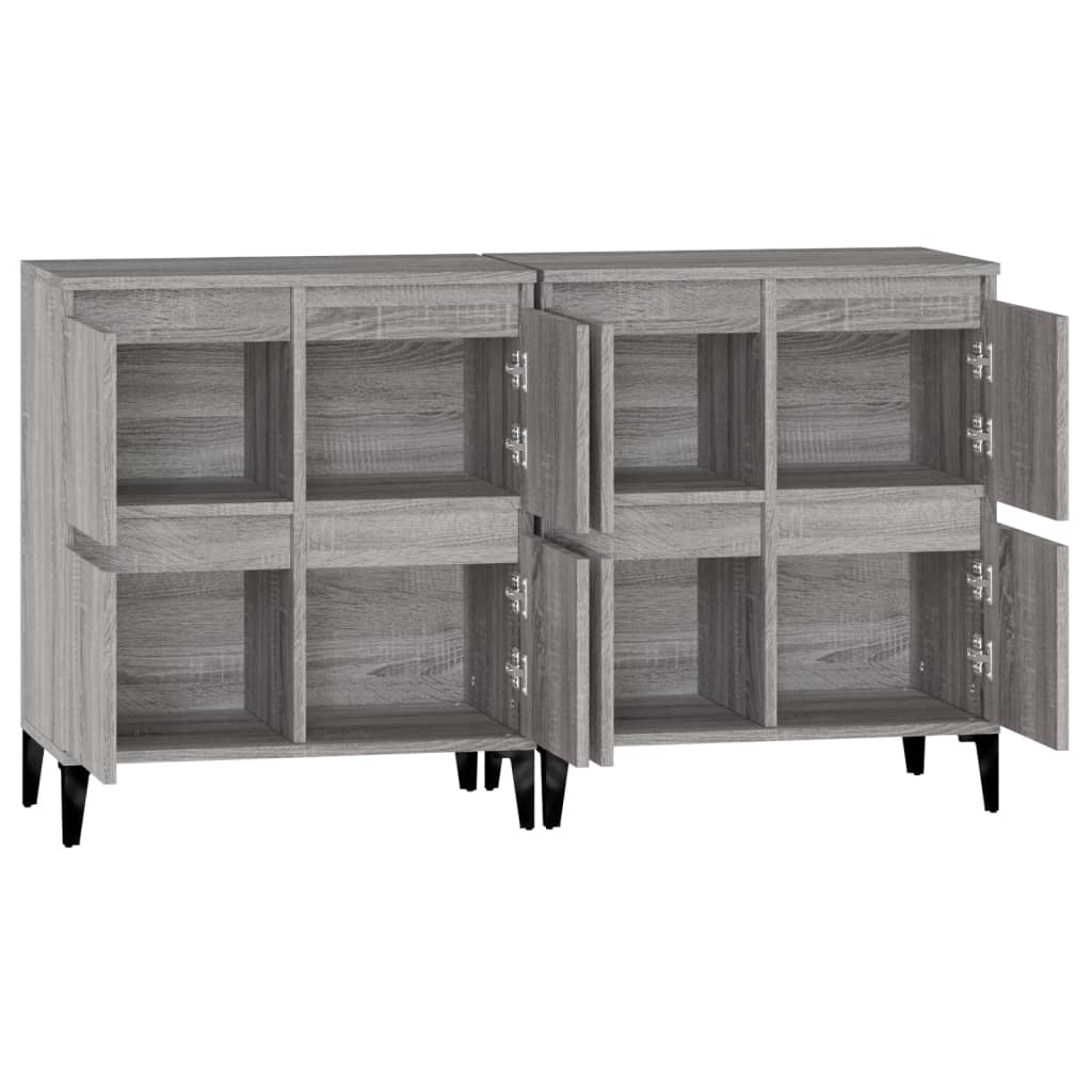 Sideboards 2 pcs Grey Sonoma 60x35x70 cm Engineered Wood