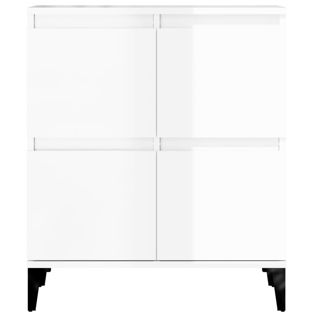 Sideboards 3 pcs High Gloss White 60x35x70 cm Engineered Wood