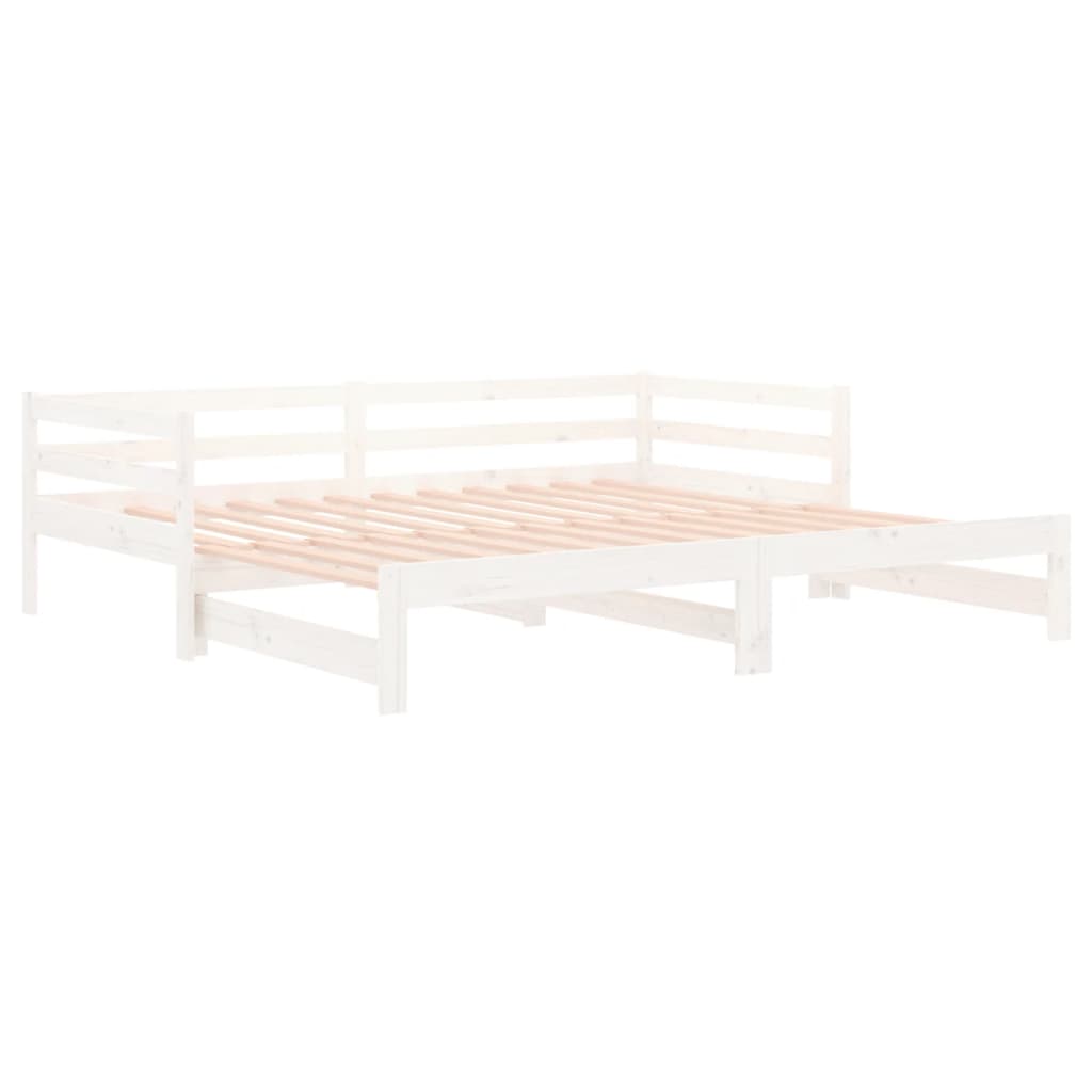 Pull-Out Day Bed 2X(92X187) Cm Single Size Solid Wood Pine