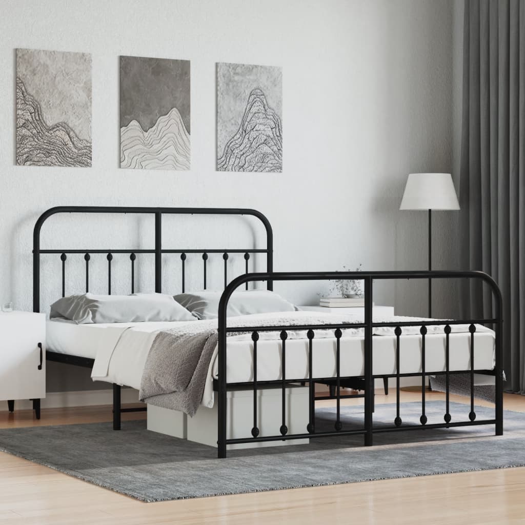 Metal Bed Frame 92X187 Cm Single Size