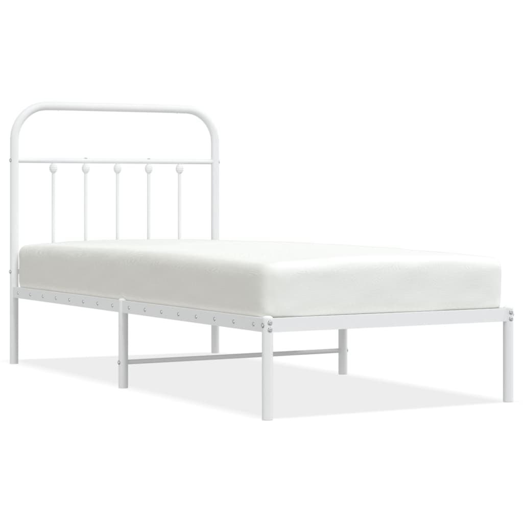 Metal Bed Frame 92X187 Cm Single Size