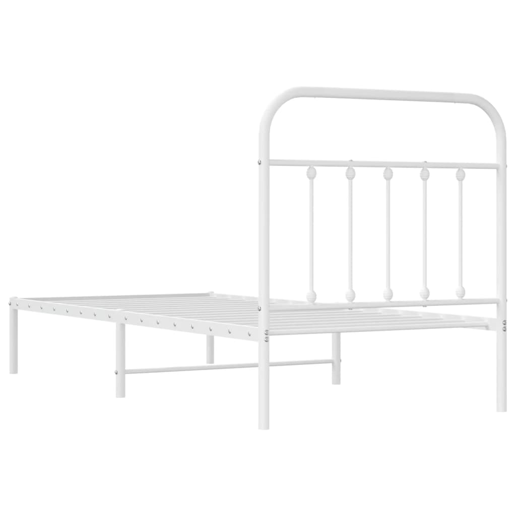 Metal Bed Frame 92X187 Cm Single Size