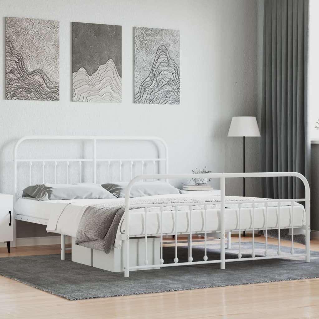 Metal Bed Frame 92X187 Cm Single Size