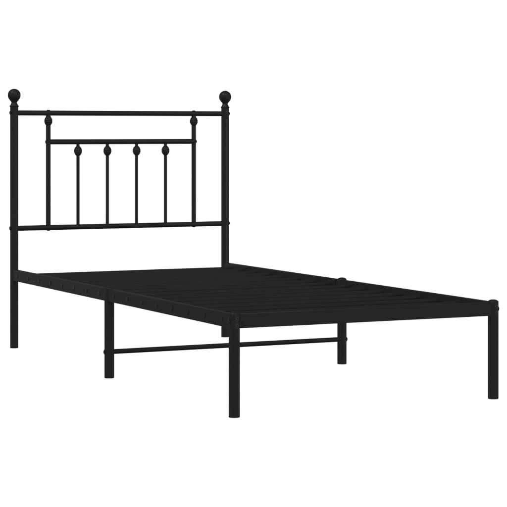 Metal Bed Frame 92X187 Cm Single Size