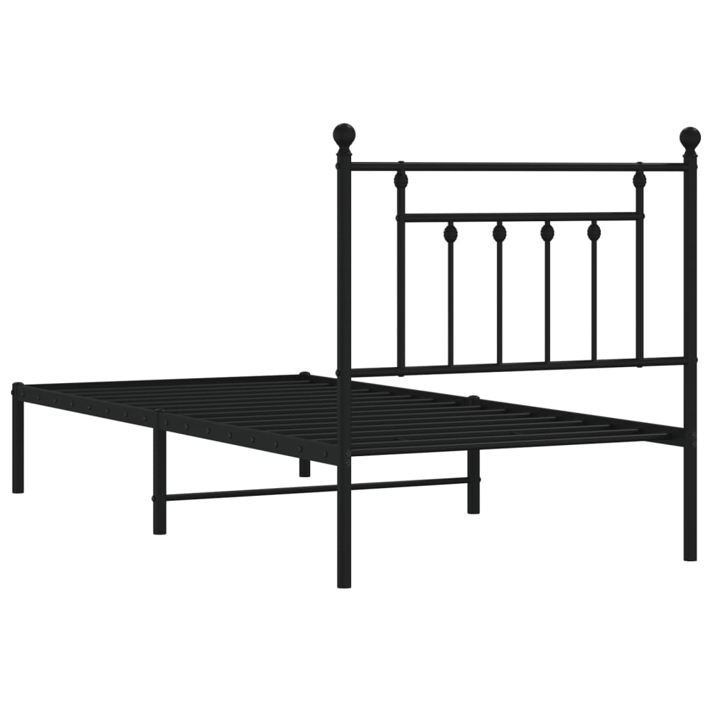 Metal Bed Frame 92X187 Cm Single Size