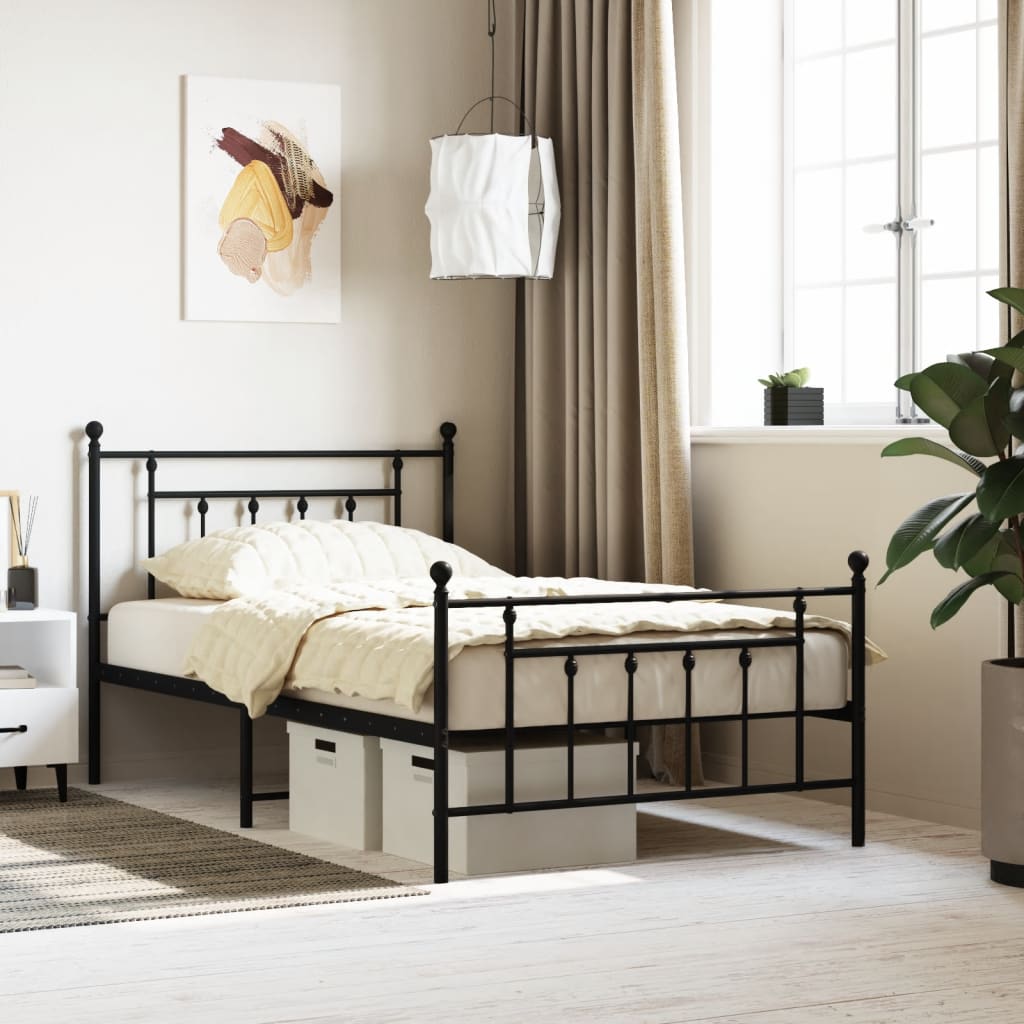 Metal Bed Frame 92X187 Cm Single Size