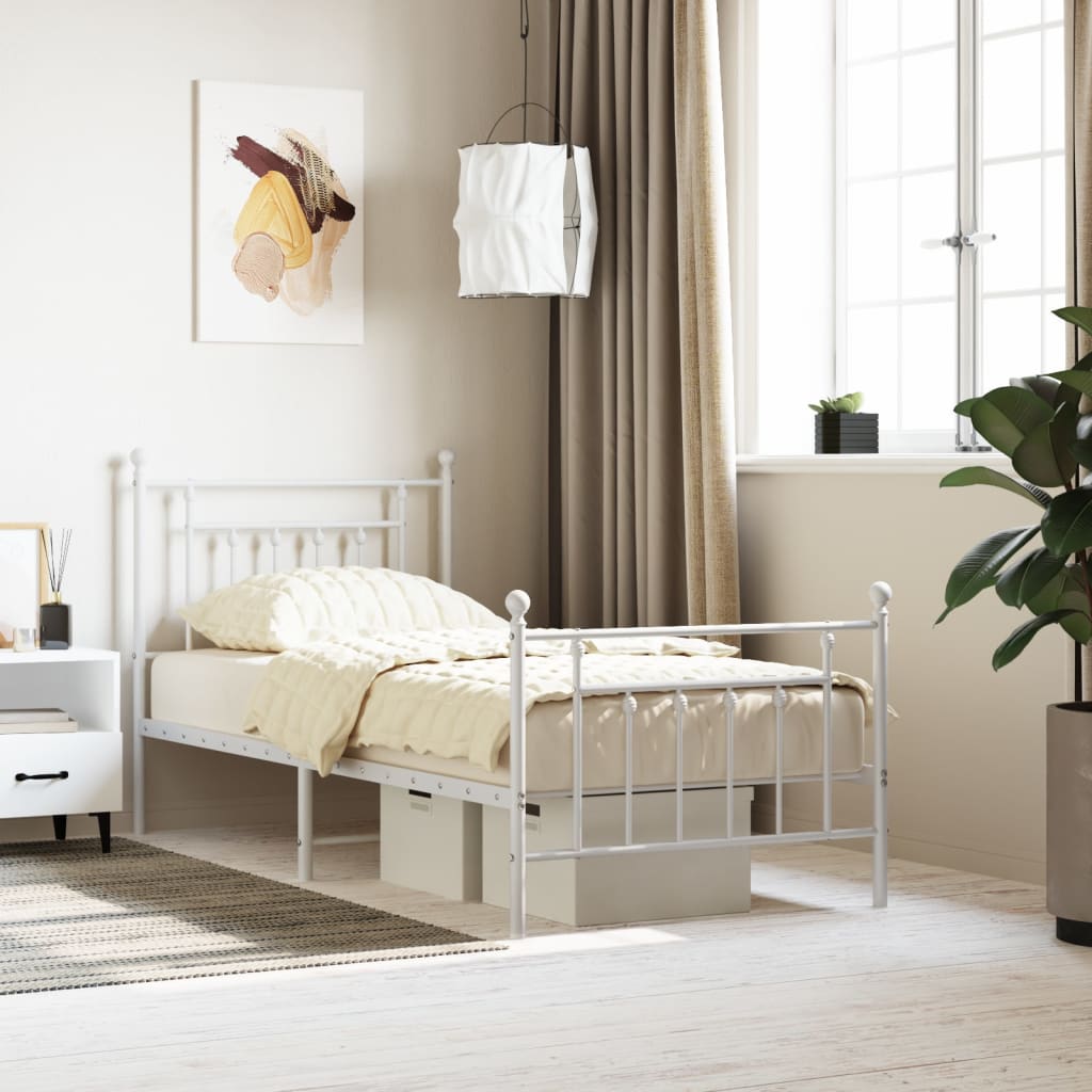 Metal Bed Frame 92X187 Cm Single Size