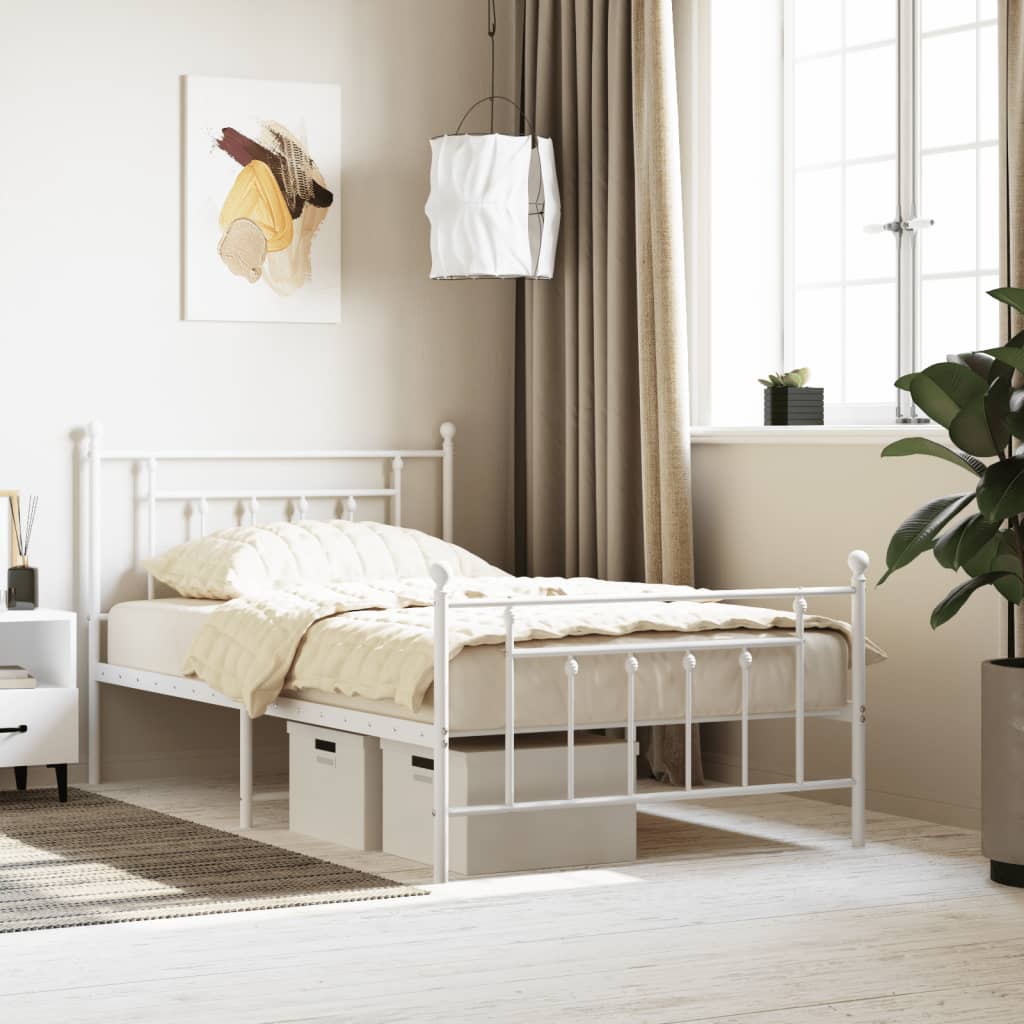 Metal Bed Frame 92X187 Cm Single Size