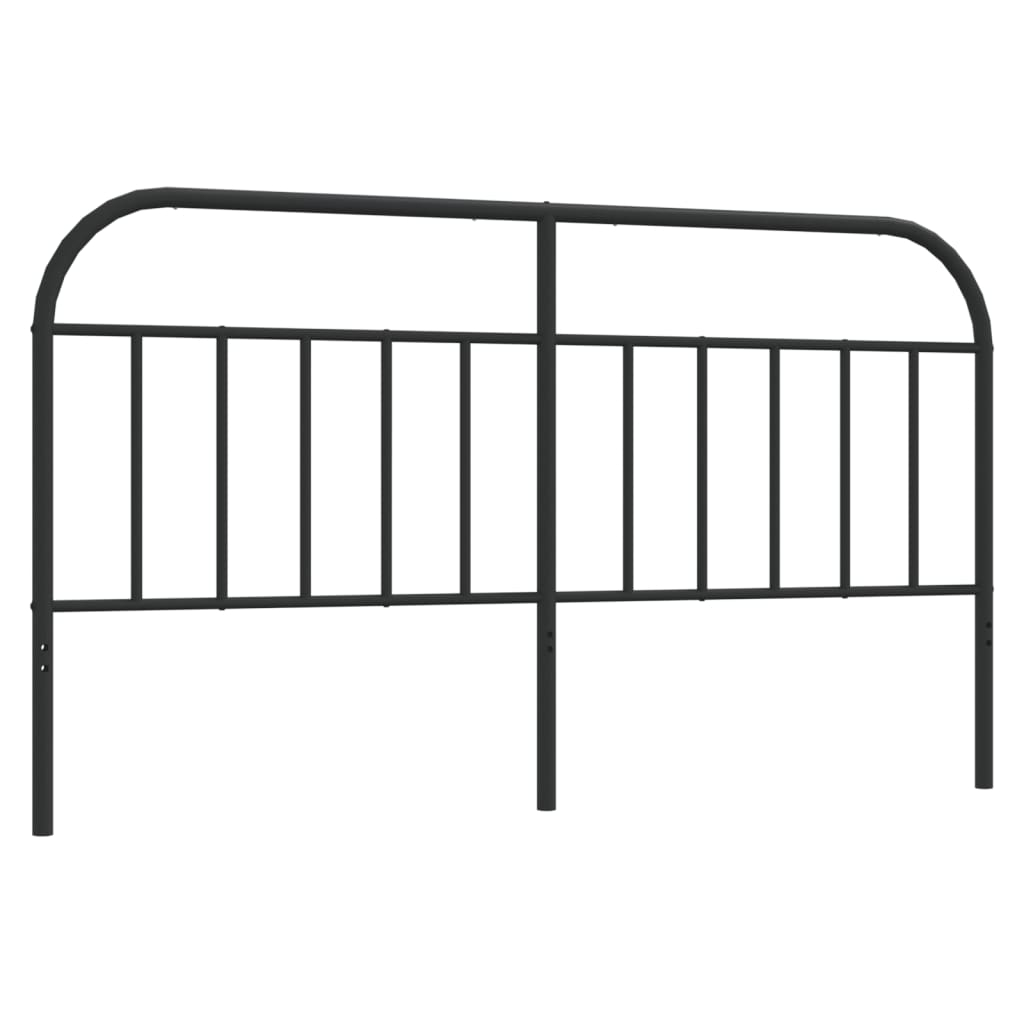 Metal Headboard Black 183 cm