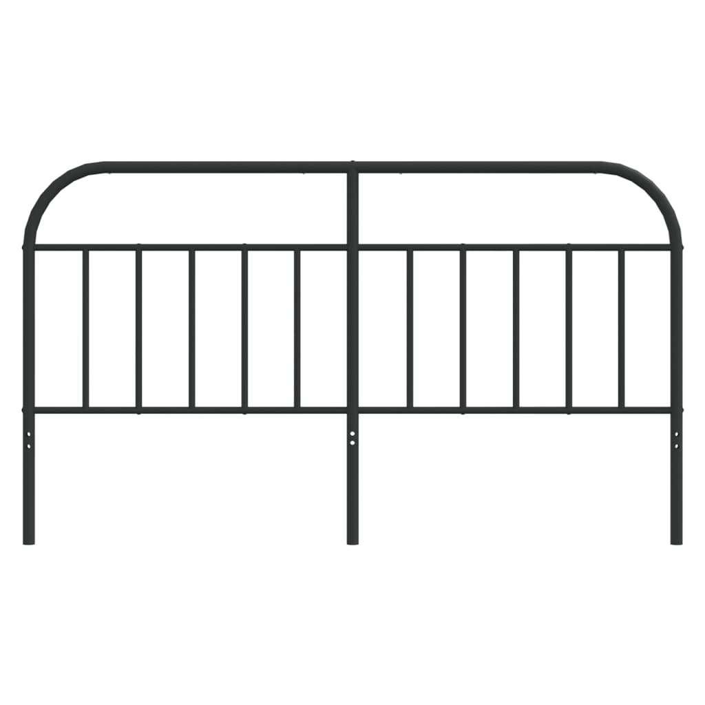 Metal Headboard Black 183 cm