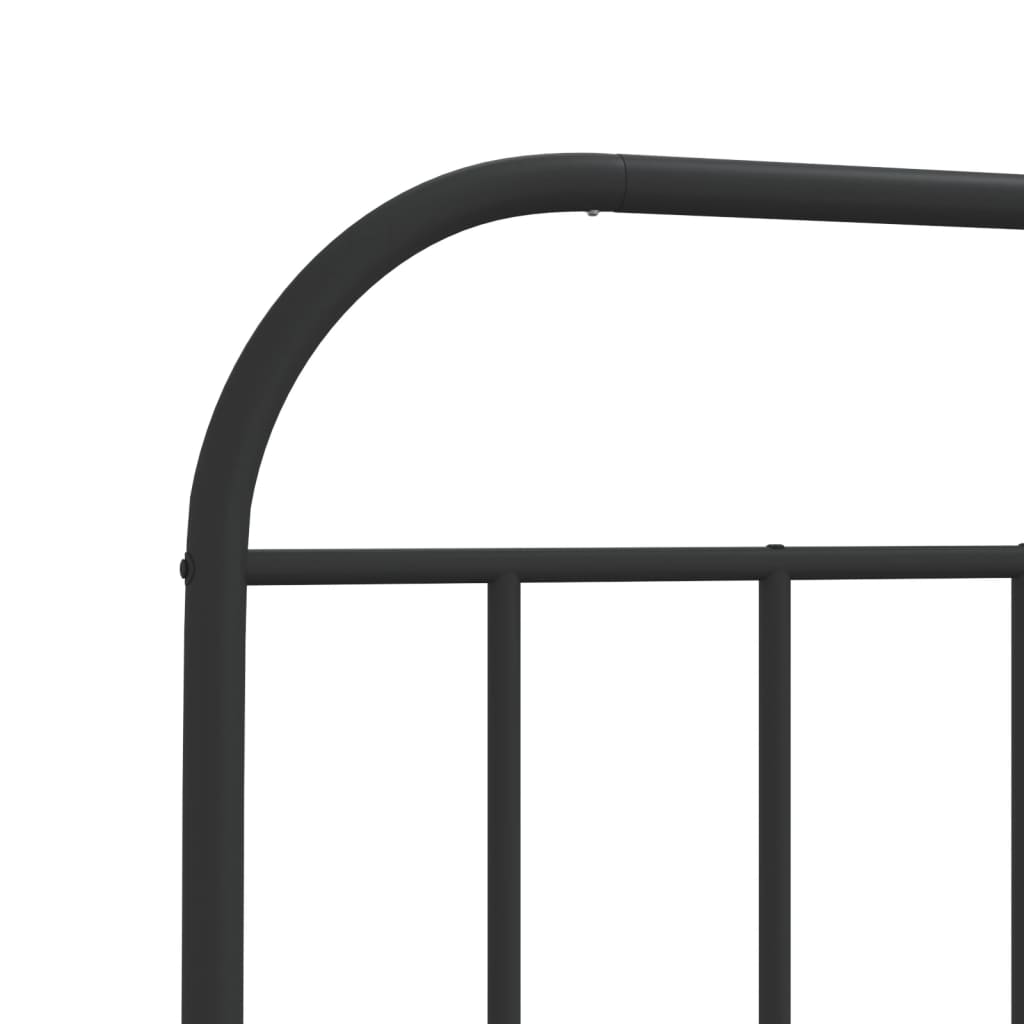 Metal Headboard Black 183 cm