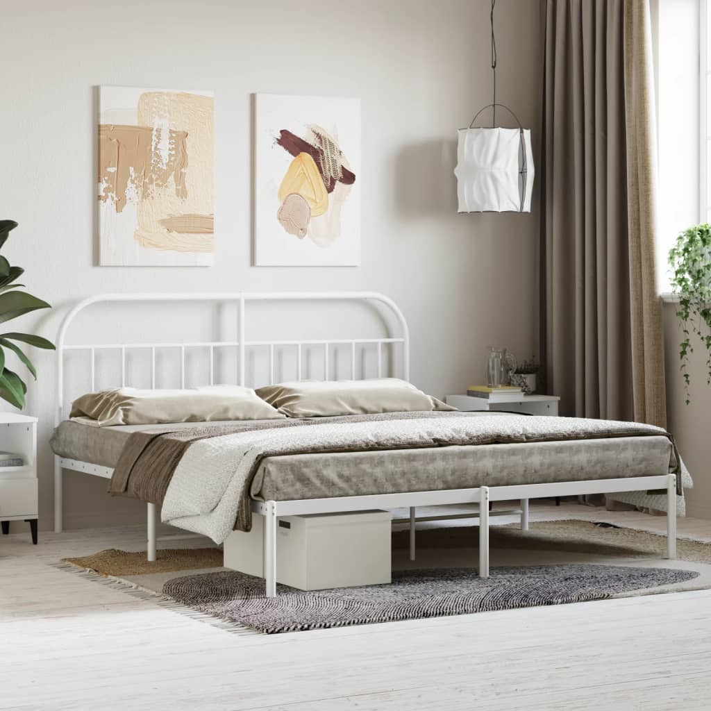 Metal Bed Frame With Headboard And Footboard