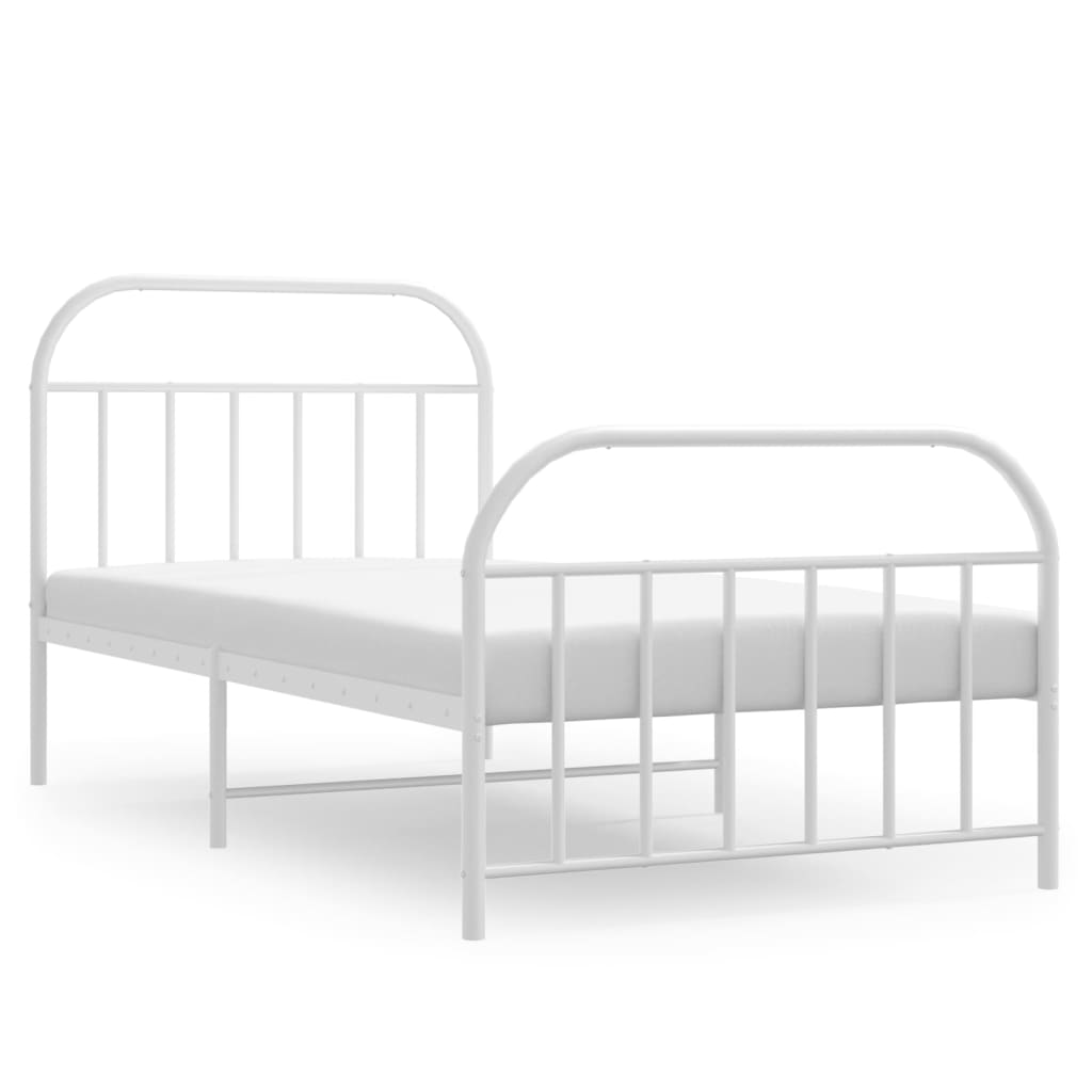 Metal Bed Frame With Headboard And Footboard