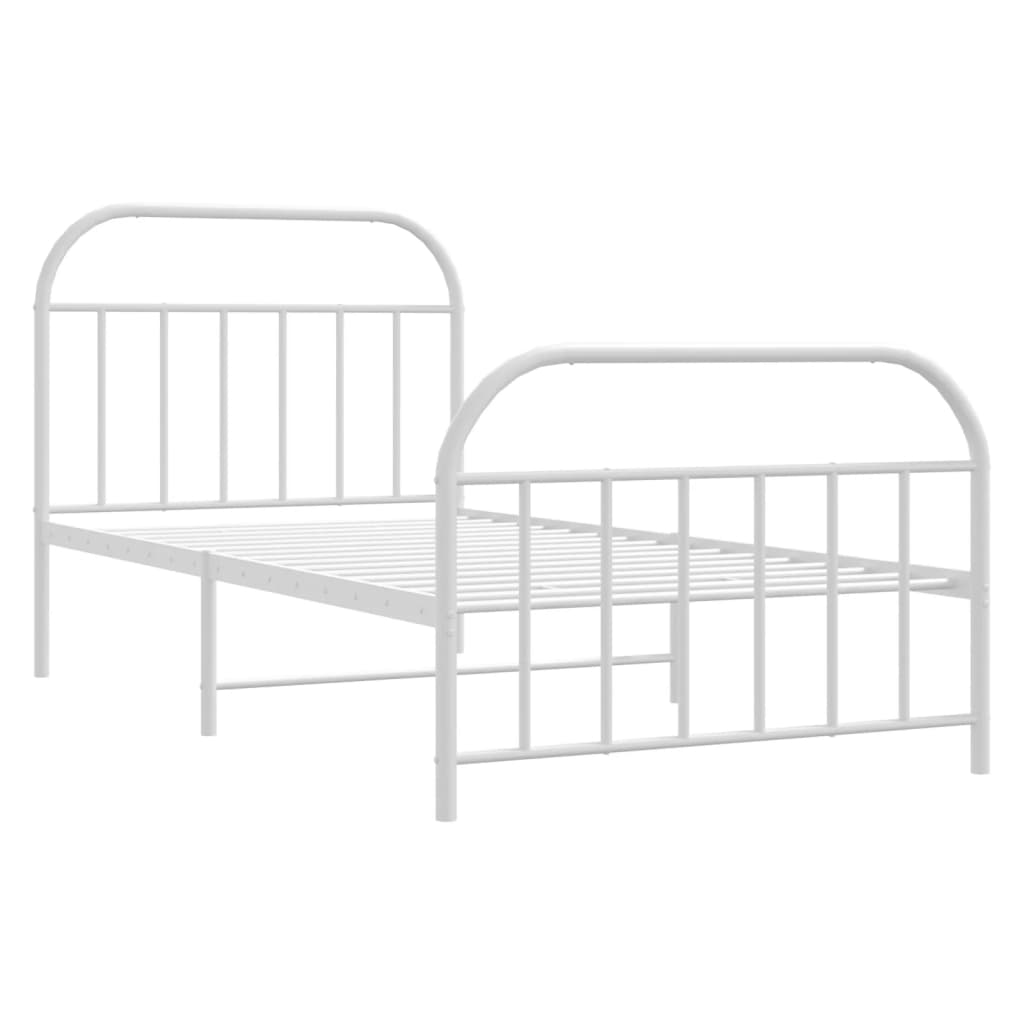 Metal Bed Frame With Headboard And Footboard