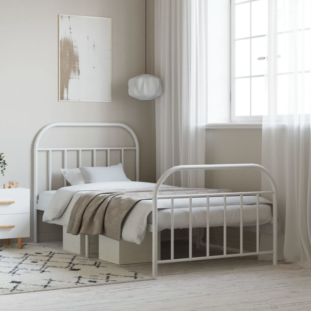 Metal Bed Frame With Headboard And Footboard