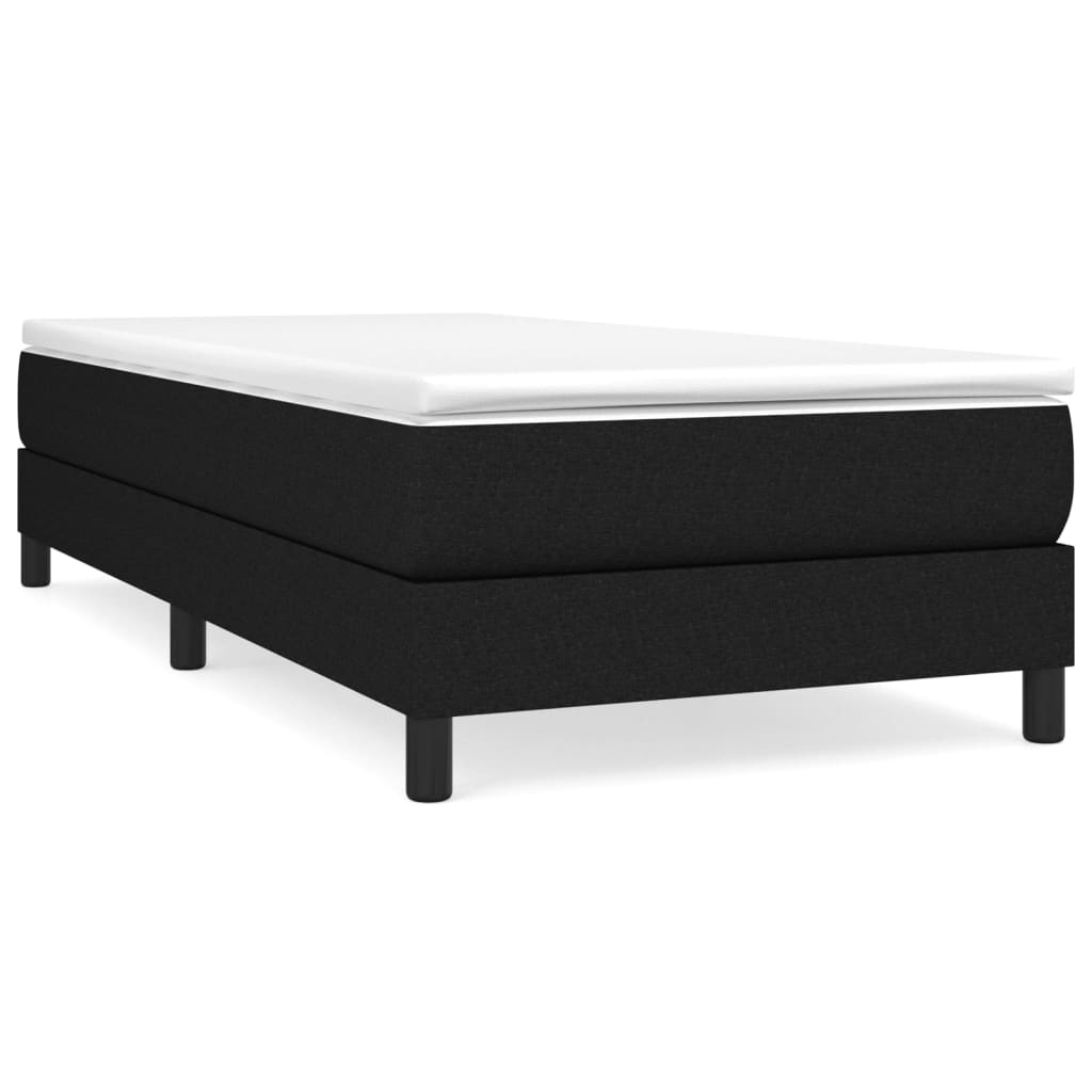 Box Spring Bed Frame Black 100x200 cm Fabric