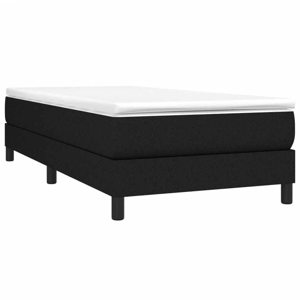 Box Spring Bed Frame Black 100x200 cm Fabric