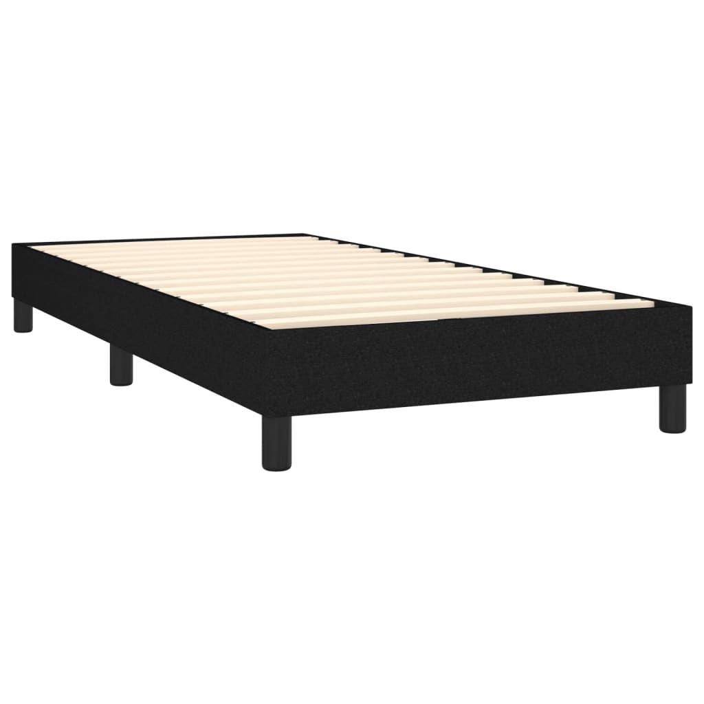 Box Spring Bed Frame Black 100x200 cm Fabric