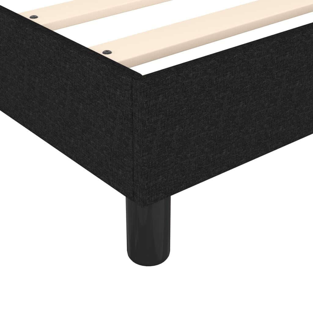 Box Spring Bed Frame Black 100x200 cm Fabric