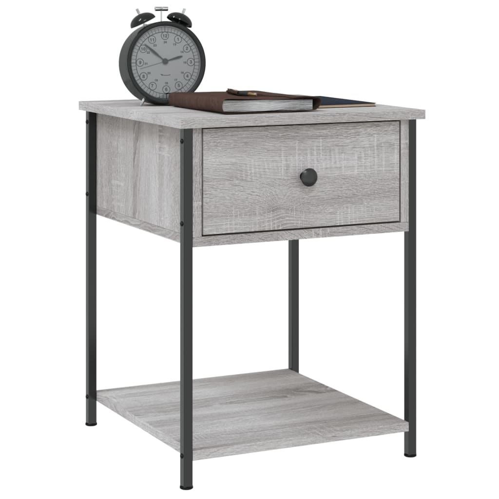 Bedside Table Grey Sonoma 44x45x58 cm Engineered Wood