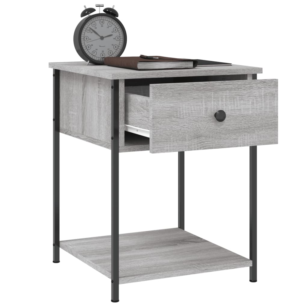 Bedside Table Grey Sonoma 44x45x58 cm Engineered Wood