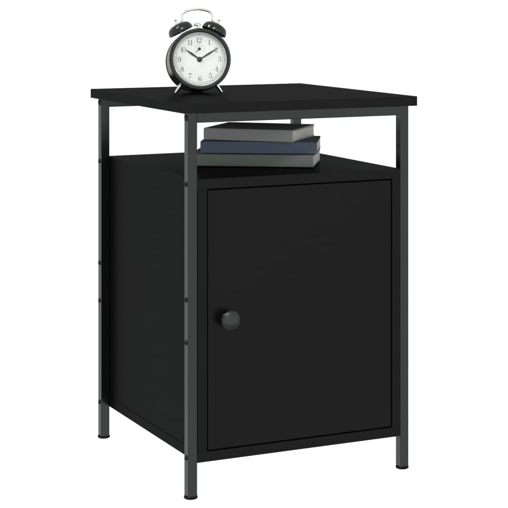 Bedside Cabinet Black 40x42x60 cm Engineered Wood