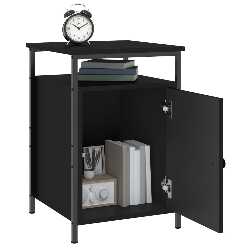 Bedside Cabinet Black 40x42x60 cm Engineered Wood