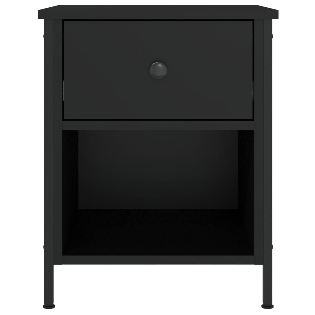 Bedside Cabinets 2 pcs Black 40x42x50 cm Engineered Wood