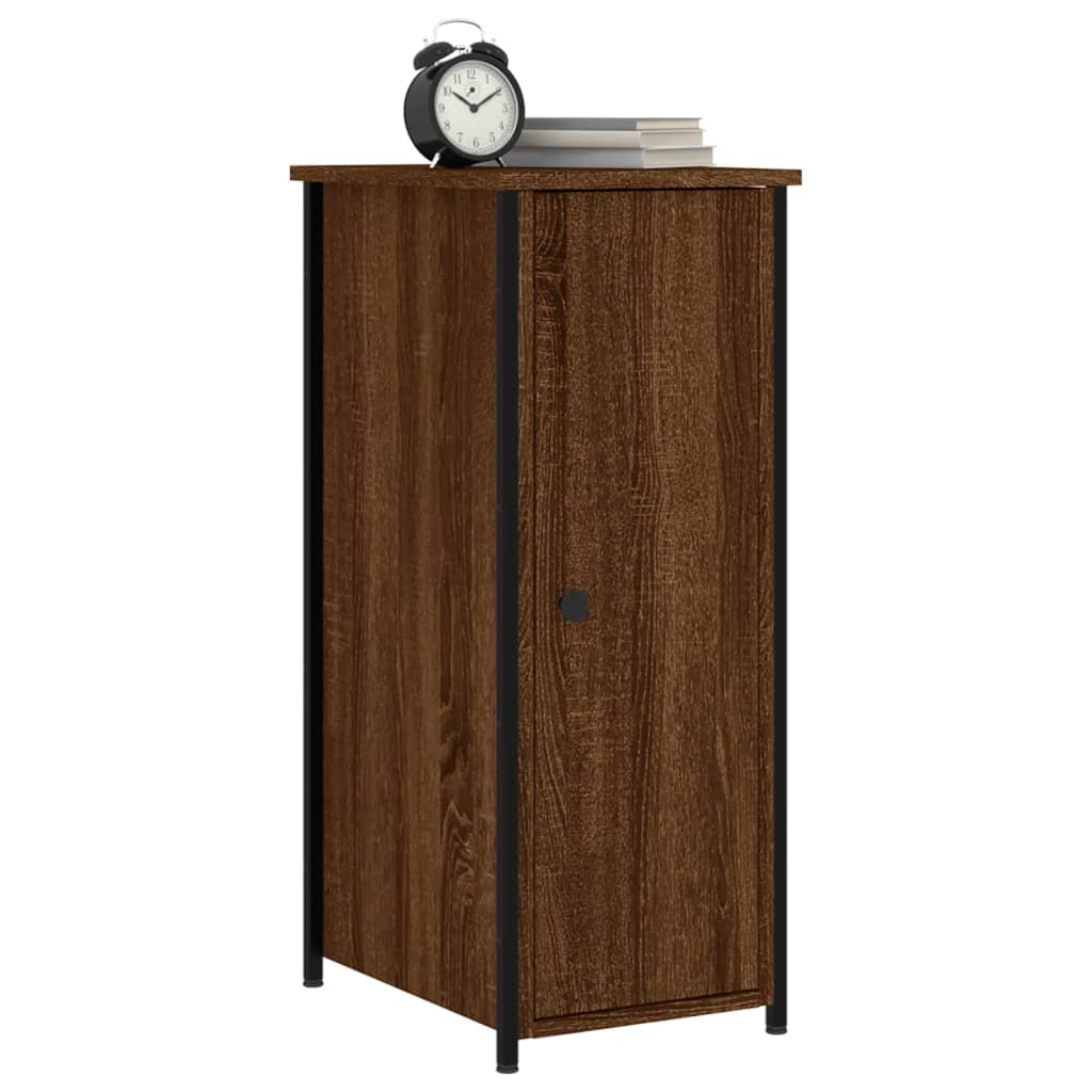 Bedside Cabinet Brown Oak 32x42x80 cm Engineered Wood