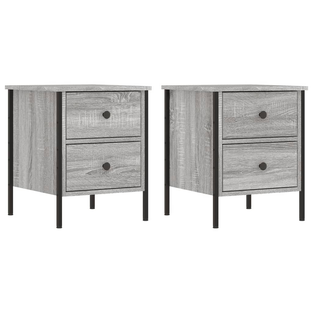 Bedside Cabinets 2 pcs Grey Sonoma 40x42x50 cm Engineered Wood