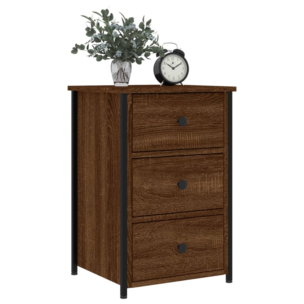 Bedside Cabinets 2 pcs Brown Oak 40x36x60 cm Engineered Wood