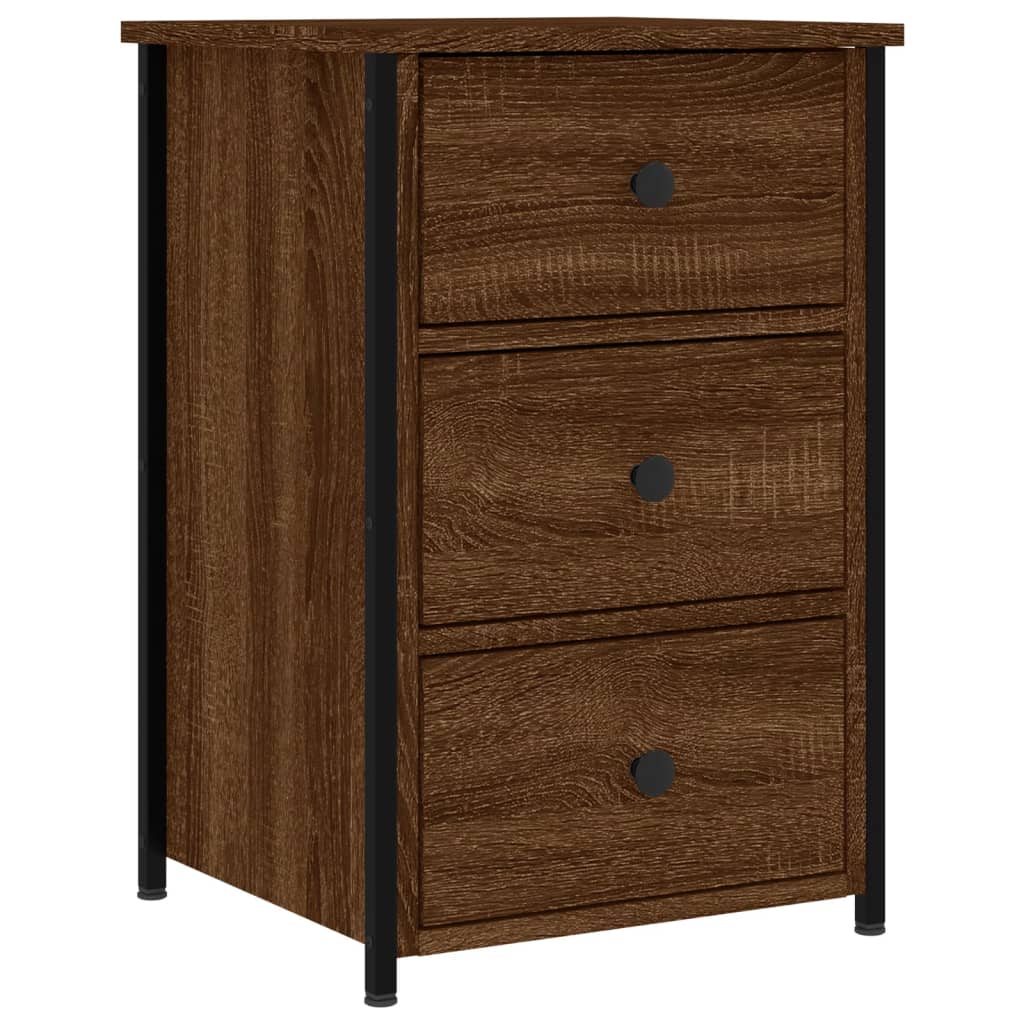 Bedside Cabinets 2 pcs Brown Oak 40x36x60 cm Engineered Wood