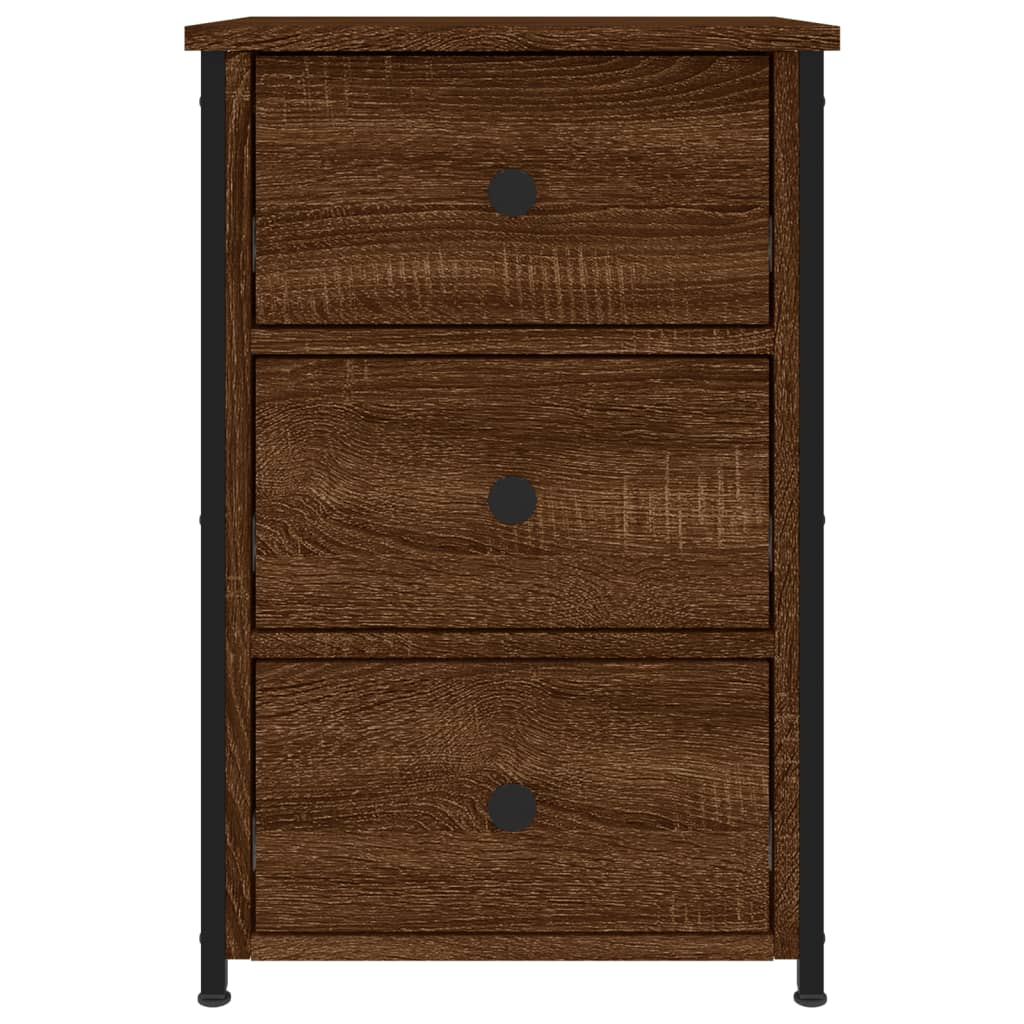 Bedside Cabinets 2 pcs Brown Oak 40x36x60 cm Engineered Wood