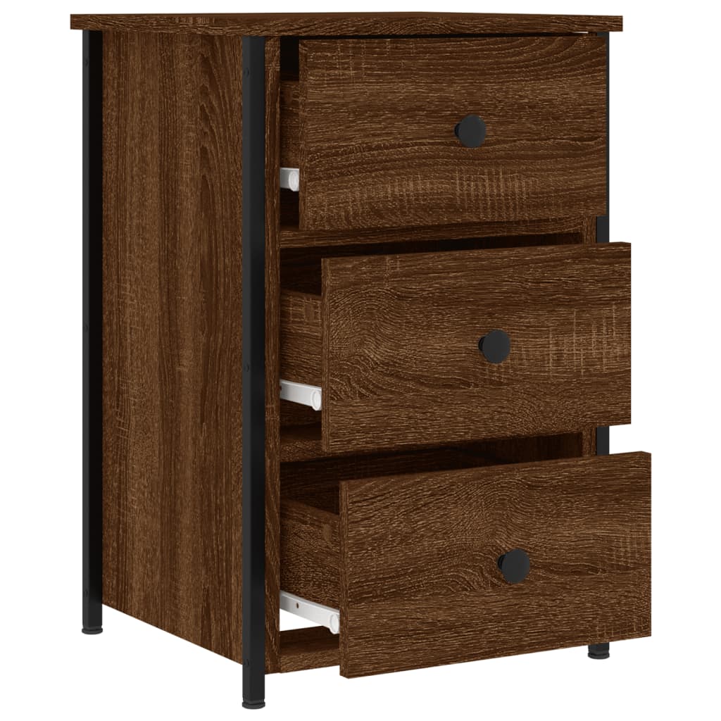 Bedside Cabinets 2 pcs Brown Oak 40x36x60 cm Engineered Wood