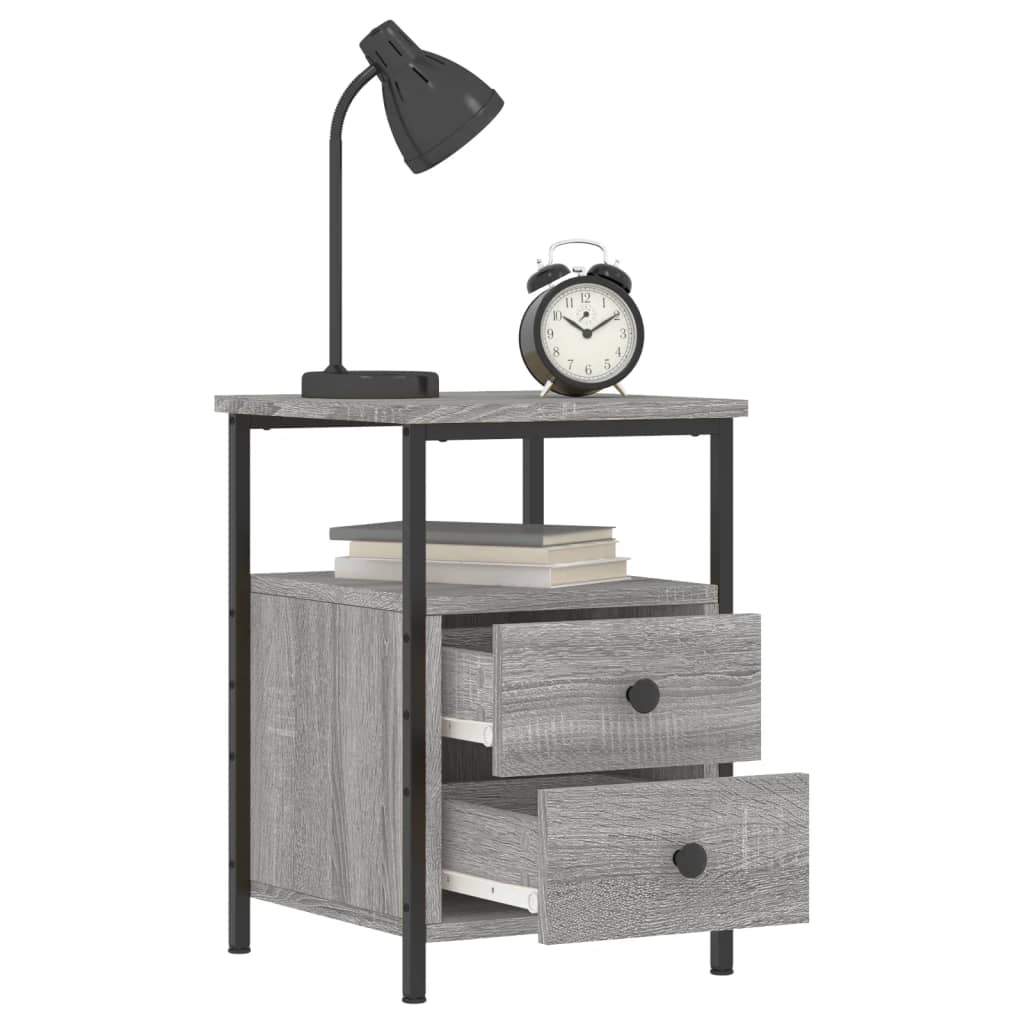 Bedside Cabinet Grey Sonoma 34x35.5x50 cm Engineered Wood