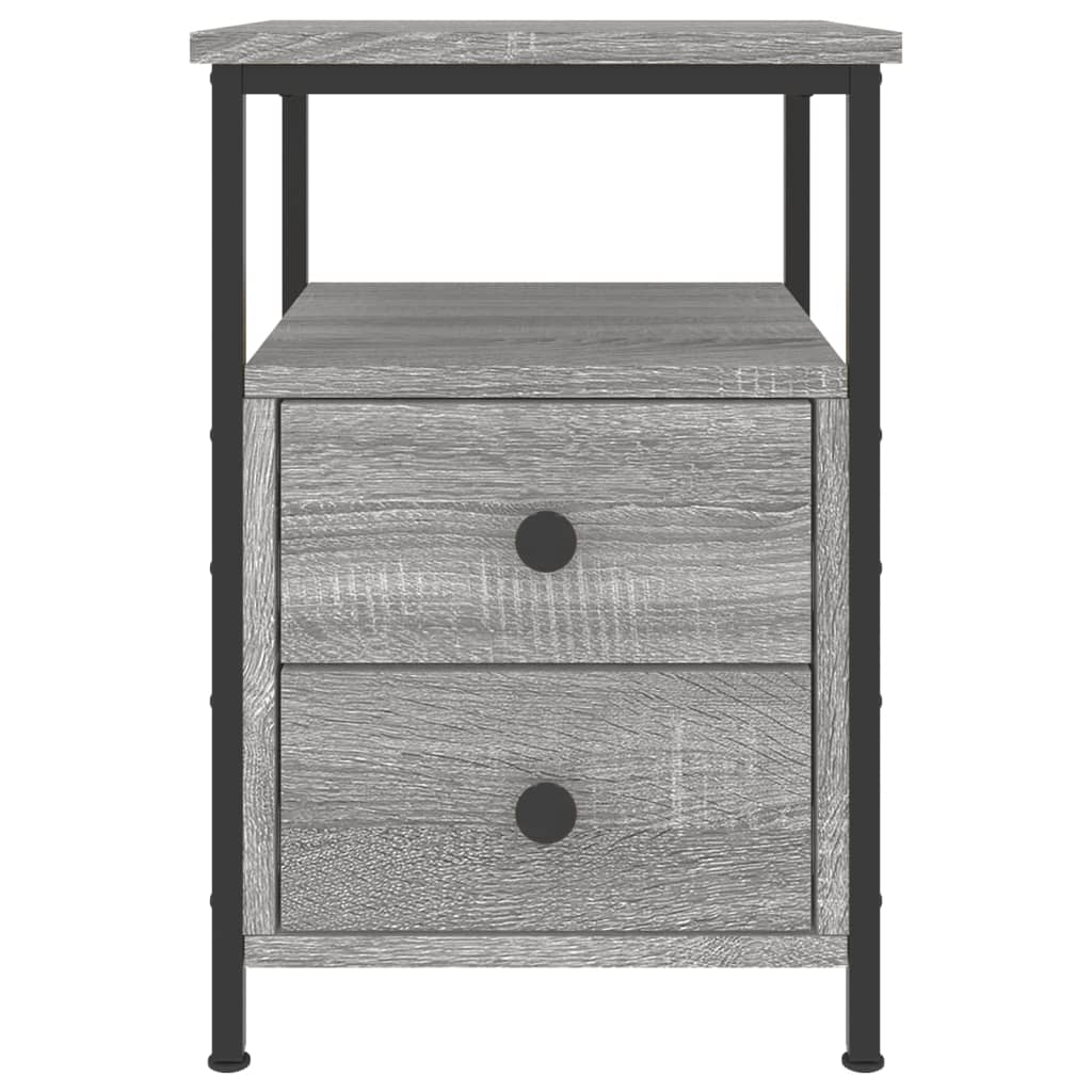 Bedside Cabinet Grey Sonoma 34x35.5x50 cm Engineered Wood