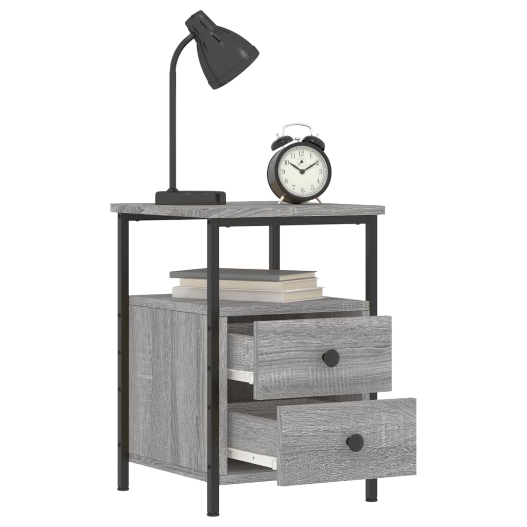 Bedside Cabinets 2 pcs Grey Sonoma 34x35.5x50 cm Engineered Wood