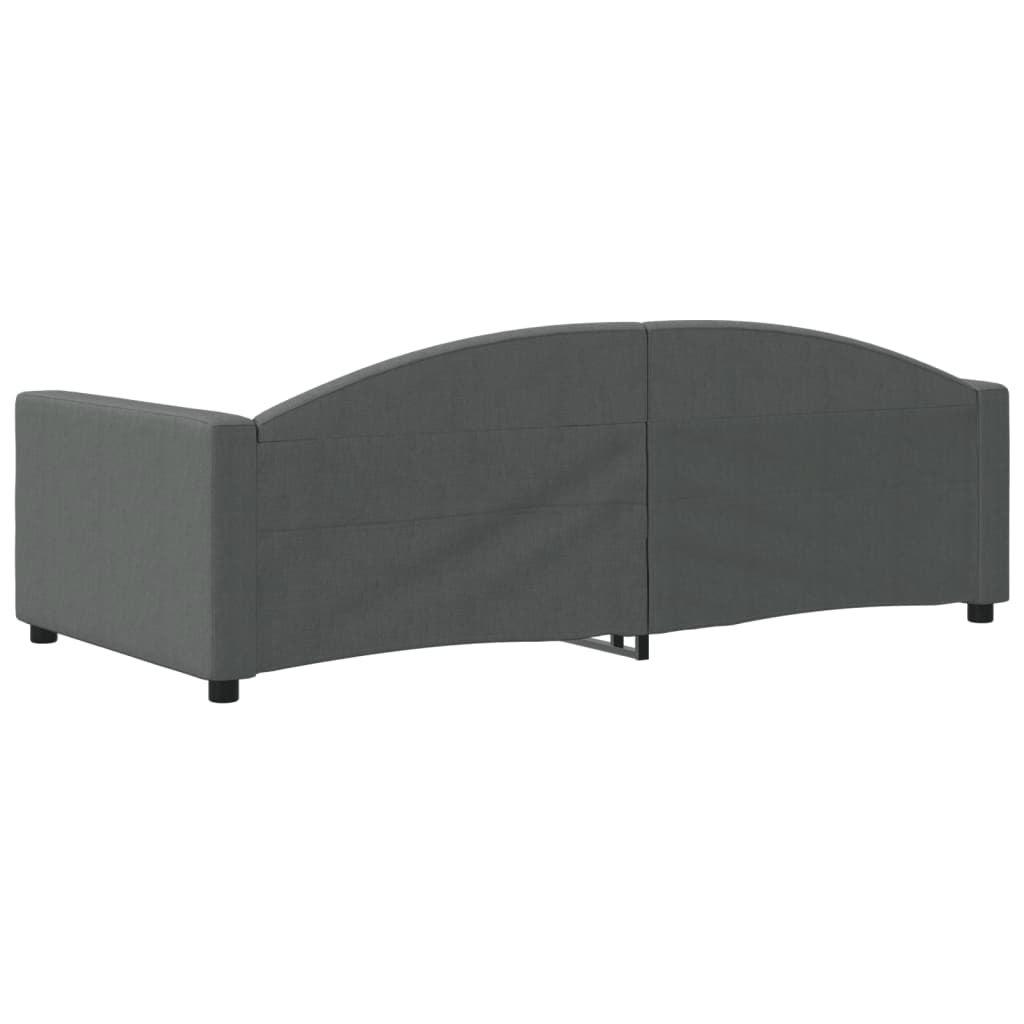 Day Bed Dark Grey 92x187 cm Single Size Fabric