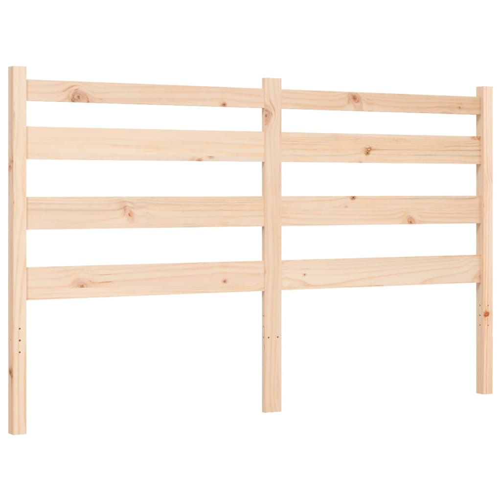 Bed Frame with Headboard 153x203 cm Queen Solid Wood