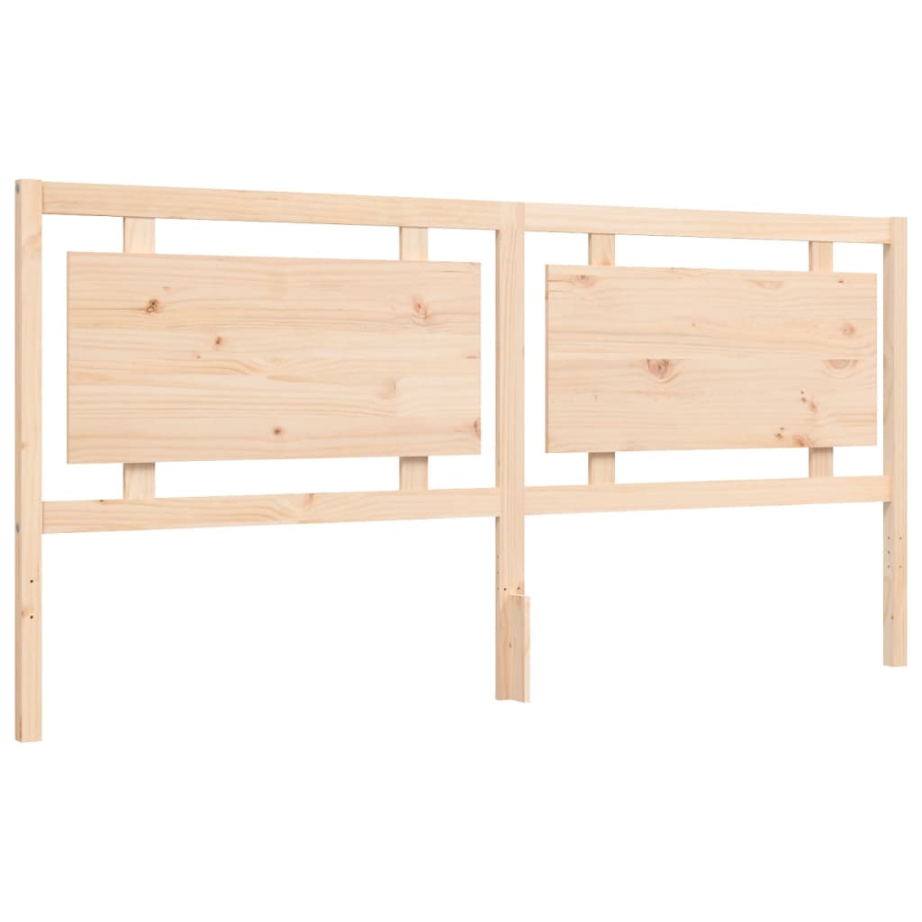 Bed Frame with Headboard 183x203 cm King Solid Wood