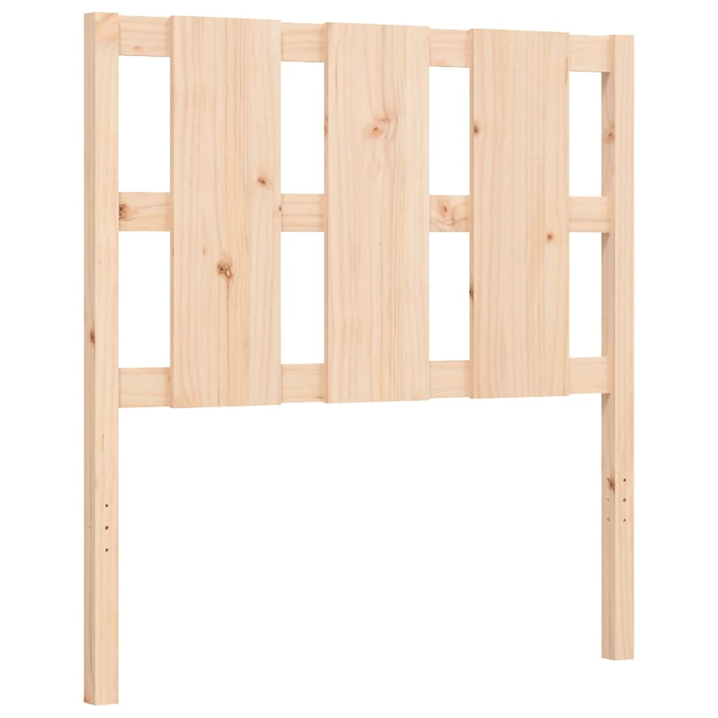 Bed Frame with Headboard 92x187 cm Single Size Solid Wood