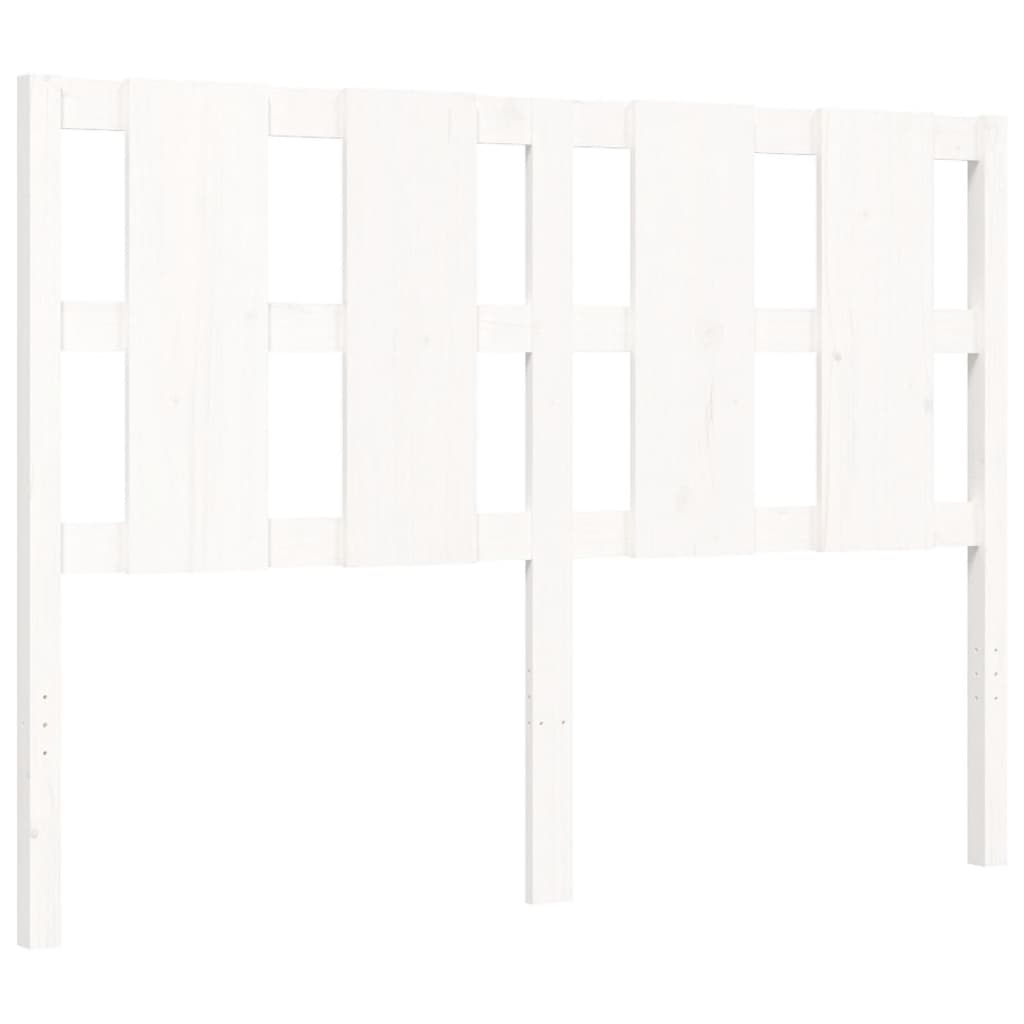 Bed Frame With Headboard 137X187 Cm Double Solid Wood