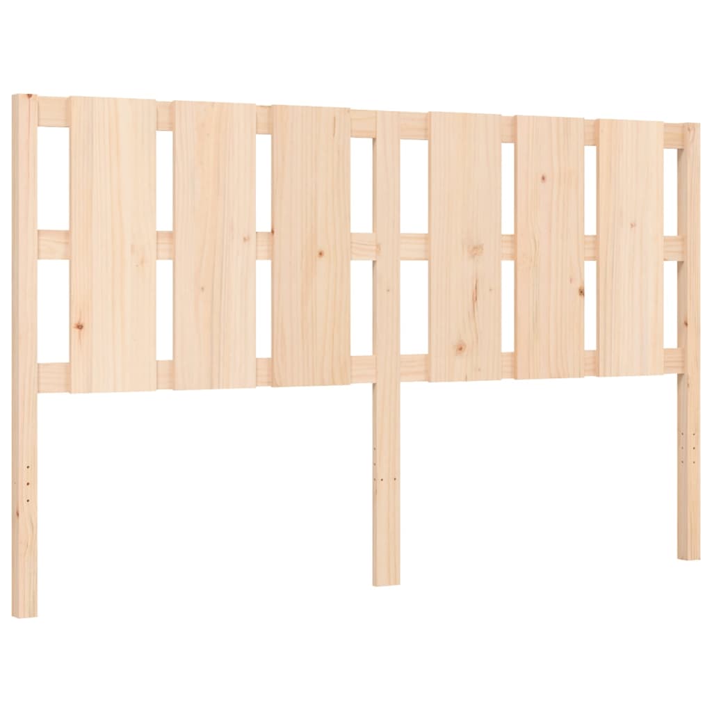 Bed Frame with Headboard 153x203 cm Queen Solid Wood