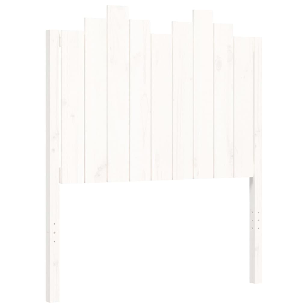 Bed Frame with Headboard White 92x187 cm Single Size Solid Wood