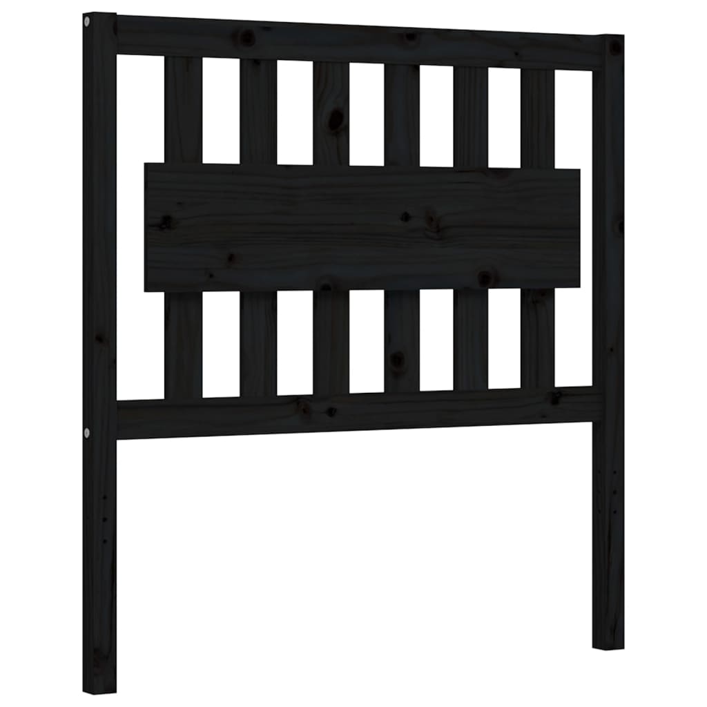 Bed Frame With Headboard 92X187 Cm Single Size Solid Wood